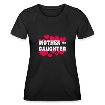 Mère et fille - T-shirt sport Femme - noir - Devant - AI Model Female 172 light (172cm)