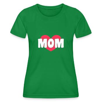 Maman fière - T-shirt sport Femme - vert - Devant - AI Model Female 172 dark (172cm)