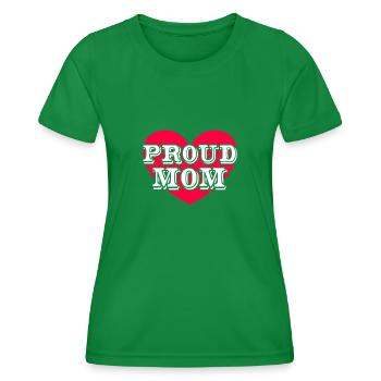 Maman fière - T-shirt sport Femme - vert - Devant - AI Model Female 172 dark (172cm)