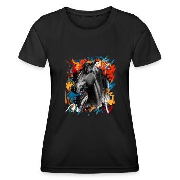 Horse - Women's Functional T-Shirt - black - Front - AI Model Female 172 light (172cm)