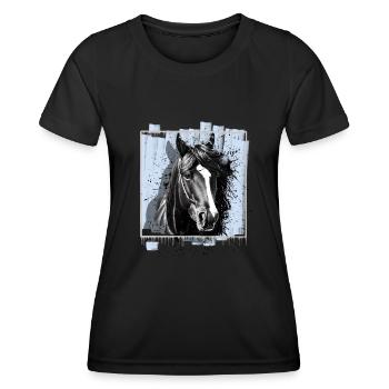Horse - Women's Functional T-Shirt - black - Front - AI Model Female 172 light (172cm)