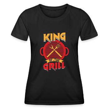 Grillades barbecue barbecue griller griller grillmeister - T-shirt sport Femme - noir - Devant - AI Model Female 172 light (172cm)