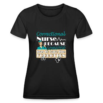 Prisons RN Correctional Nurse - Women's Functional T-Shirt - black - Front - AI Model Female 172 light (172cm)