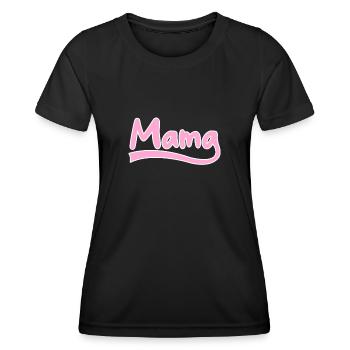 Mama Schriftzug - Frauen Funktions-T-Shirt - Schwarz - Vorne - AI Model Female 172 light (172cm)