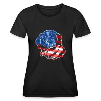 Saint Bernard Saint Bernard Flag - Women's Functional T-Shirt - black - Front - AI Model Female 172 light (172cm)