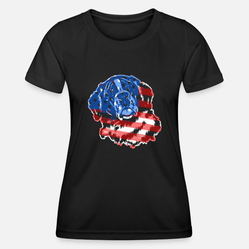 Saint Bernard Saint Bernard Flag - Women's Functional T-Shirt - black
