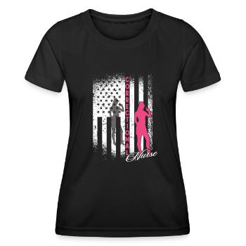 Prisons RN Correctional Nurse - Women's Functional T-Shirt - black - Front - AI Model Female 172 light (172cm)