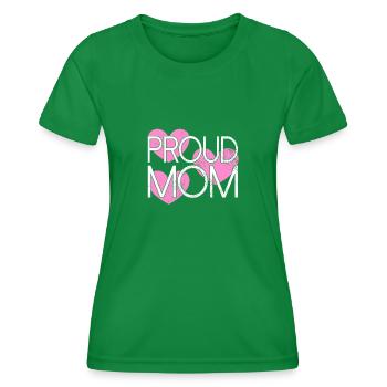 Maman fière - T-shirt sport Femme - vert - Devant - AI Model Female 172 dark (172cm)