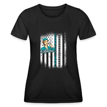 Prisons RN Correctional Nurse - Women's Functional T-Shirt - black - Front - AI Model Female 172 light (172cm)