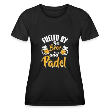 Paddle Tennis Paddle Paddle Tennis Padel Tennis - T-shirt sport Femme - noir - Devant - AI Model Female 172 light (172cm)