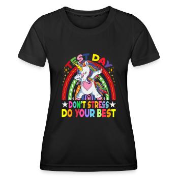 Testing Day Staar Test Day Teacher Student Exam - Women's Functional T-Shirt - black - Front - AI Model Female 172 light (172cm)