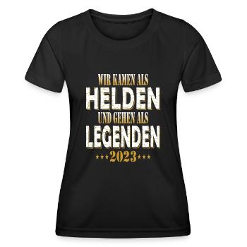 Abschluss 2023 Legende Schule Abschlussklasse - Frauen Funktions-T-Shirt - Schwarz - Vorne - AI Model Female 172 light (172cm)