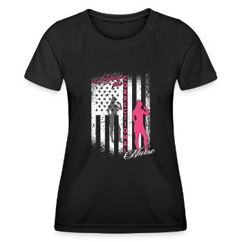 Prisons RN Correctional Nurse - Women's Functional T-Shirt - black - Front - AI Model Female 172 light (172cm)