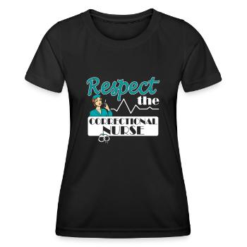 Prisons RN Correctional Nurse - Women's Functional T-Shirt - black - Front - AI Model Female 172 light (172cm)