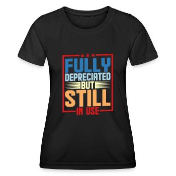 Fully Depreciated But Still In Use 6 - Frauen Funktions-T-Shirt - Schwarz - Vorne - AI Model Female 172 light (172cm)