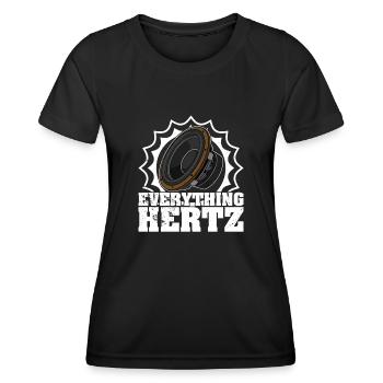 Technicien média Musique Son Subwoofer - T-shirt sport Femme - noir - Devant - AI Model Female 172 light (172cm)