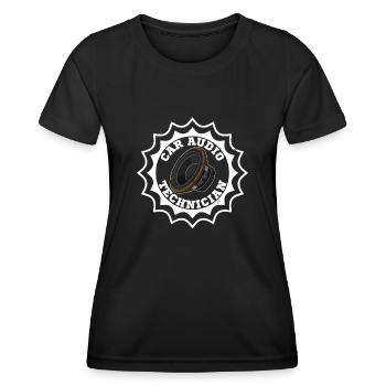 Toningenieur Subwoofer Sound Analog Musik - Frauen Funktions-T-Shirt - Schwarz - Vorne - AI Model Female 172 light (172cm)