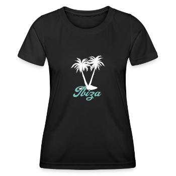 Ibiza - Frauen Funktions-T-Shirt - Schwarz - Vorne - AI Model Female 172 light (172cm)