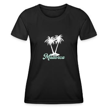 Mallorca - Frauen Funktions-T-Shirt - Schwarz - Vorne - AI Model Female 172 light (172cm)