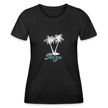 Ibiza - Frauen Funktions-T-Shirt - Schwarz - Vorne - AI Model Female 172 light (172cm)