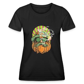 Hippie Trip Gras Cannabis Rauchen - Frauen Funktions-T-Shirt - Schwarz - Vorne - AI Model Female 172 light (172cm)