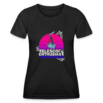 Astronomy Science Telescope Hobby Stars - T-shirt sport Femme - noir - Devant - AI Model Female 172 light (172cm)