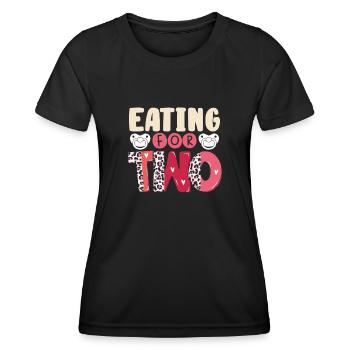 Essen Zu Zweit - Frauen Funktions-T-Shirt - Schwarz - Vorne - AI Model Female 172 light (172cm)