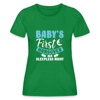 La première gueule de bois de bébé - T-shirt sport Femme - vert - Devant - AI Model Female 172 dark (172cm)