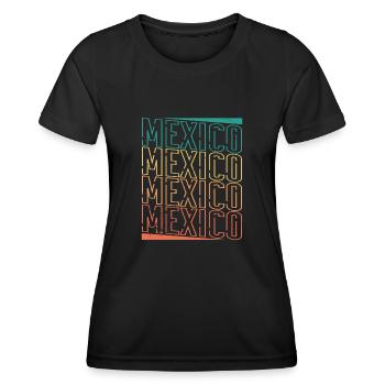 Mexiko Urlaub Tequila Reise Mexikanisch Spruch - Frauen Funktions-T-Shirt - Schwarz - Vorne - AI Model Female 172 light (172cm)