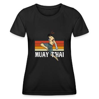 Muay Thai Fighter Boxer Martial Arts - Women's Functional T-Shirt - black - Front - AI Model Female 172 light (172cm)