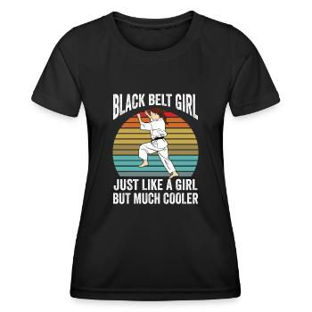 Black Belt Women Karate - Women's Functional T-Shirt - black - Front - AI Model Female 172 light (172cm)