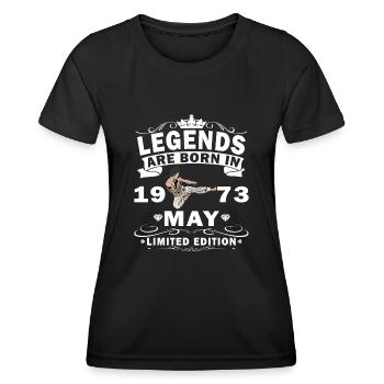 Karate Kämpfer Fighter Geburtstag Mai 1973 MMA - Frauen Funktions-T-Shirt - Schwarz - Vorne - AI Model Female 172 light (172cm)