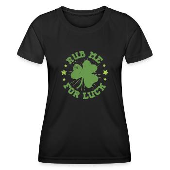 Ireland Irish Origin National colours Flag - Women's Functional T-Shirt - black - Front - AI Model Female 172 light (172cm)