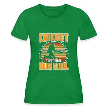 Le cricket, la nourriture de notre âme - T-shirt sport Femme - vert - Devant - AI Model Female 172 dark (172cm)