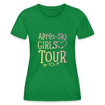 Après-Ski Girls Tour - T-shirt sport Femme - vert - Devant - AI Model Female 172 dark (172cm)