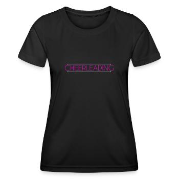 Cheerleading Schriftzug - Frauen Funktions-T-Shirt - Schwarz - Vorne - AI Model Female 172 light (172cm)