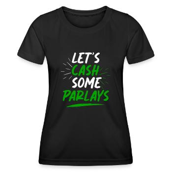 Parlays, Parlay, Sports Betting - Women's Functional T-Shirt - black - Front - AI Model Female 172 light (172cm)