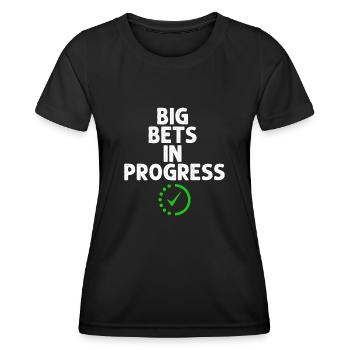 Parlays, Parlay, Sports Betting - Women's Functional T-Shirt - black - Front - AI Model Female 172 light (172cm)