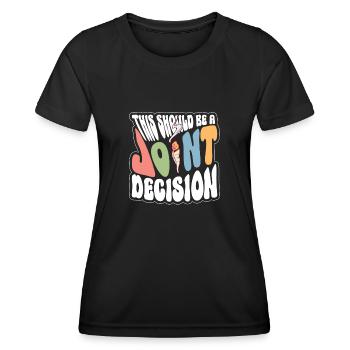 Décision conjointe - Costume hippie - T-shirt sport Femme - noir - Devant - AI Model Female 172 light (172cm)