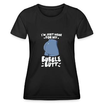 Ich bin nur hier für meinen Knackarsch für das - Frauen Funktions-T-Shirt - Schwarz - Vorne - AI Model Female 172 light (172cm)
