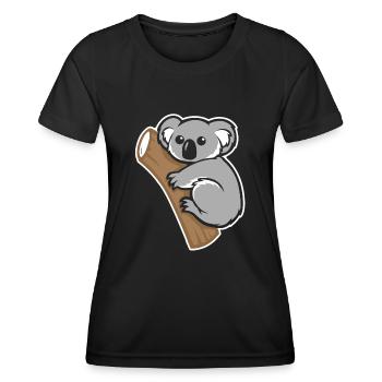Koala Koala Watercolor - Women's Functional T-Shirt - black - Front - AI Model Female 172 light (172cm)