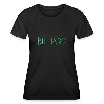 Billiard Schriftzug - Frauen Funktions-T-Shirt - Schwarz - Vorne - AI Model Female 172 light (172cm)