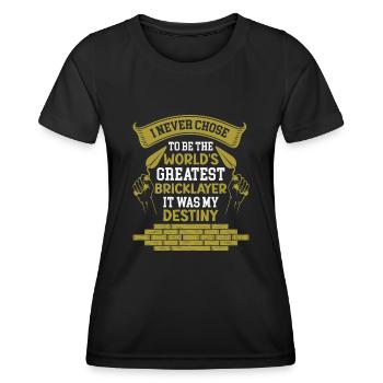 Masonry, masonry, bricklayer, apprentice, mason, master - Women's Functional T-Shirt - black - Front - AI Model Female 172 light (172cm)