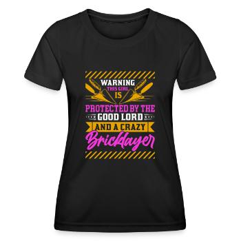 Maurer Maurerwerk Maurer Azubi Maurer Meister - Frauen Funktions-T-Shirt - Schwarz - Vorne - AI Model Female 172 light (172cm)