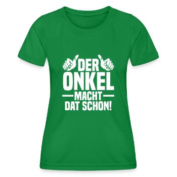 Patenonkel Onkel - Frauen Funktions-T-Shirt - Kelly Green - Vorne - AI Model Female 172 dark (172cm)