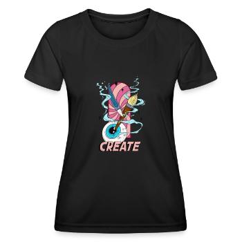 Surreale Illustration Für Künstler Und Kreative - Frauen Funktions-T-Shirt - Schwarz - Vorne - AI Model Female 172 light (172cm)