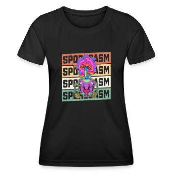 Ant Zombie Mushrooms Insects Mycology Saying - Women's Functional T-Shirt - black - Front - AI Model Female 172 light (172cm)