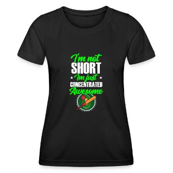 Ich Bin Einfach Nur Konzentriert, Geil - Frauen Funktions-T-Shirt - Schwarz - Vorne - AI Model Female 172 light (172cm)