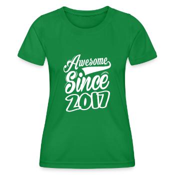 Génial depuis 2017 - T-shirt sport Femme - vert - Devant - AI Model Female 172 dark (172cm)