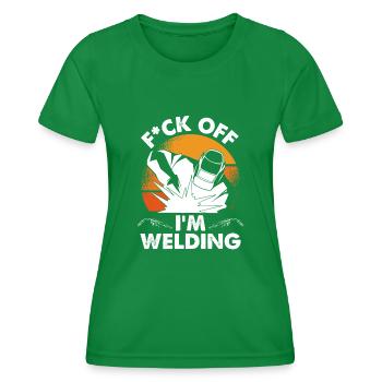 Retro Welder - Women's Functional T-Shirt - kelly green - Front - AI Model Female 172 dark (172cm)